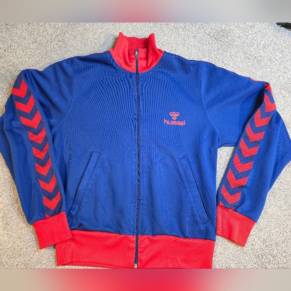 Hummel Vintage Color Block Zip Up Jacket Streetwear Coastal Grandma Grandpa